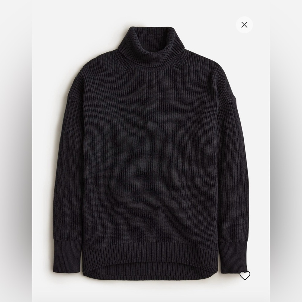 J. Crew Black Ribbed Turtleneck Sweater